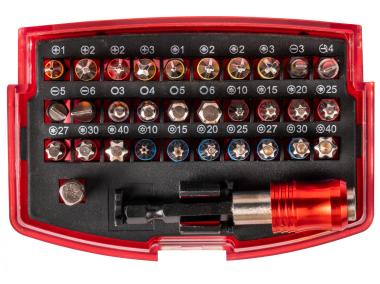 Zdjęcie: Zestaw bitów 25 mm PH PZ SL T TS adapter 1/4 32 elementy RAWLPLUG