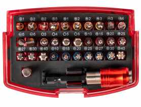 Zestaw bitów 25 mm PH PZ SL T TS adapter 1/4 32 elementy RAWLPLUG