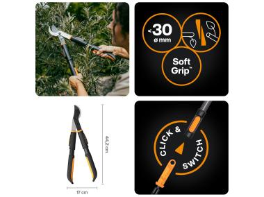 Zdjęcie: Sekator nożycowy i krótkie odczepiane uchwyty One Click FISKARS