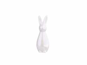 Figurka ceramiczna zając 4x4x12 cm perłowa ALTOMDESIGN