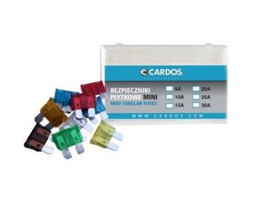 Zdjęcie: Bezpieczniki płytkowe mini 25A 100 sztuk plastic box CARDOS