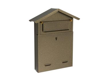 Zdjęcie: Skrzynka na listy szyld02 domek skośny antyk złoty METRO