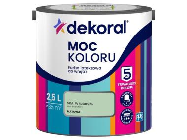Zdjęcie: Farba lateksowa Moc Koloru W tataraku 2,5 L DEKORAL