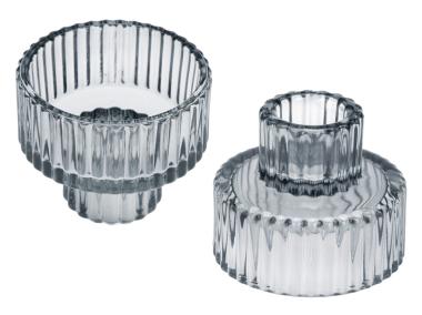 Zdjęcie: Świecznik szklany Tealight gray 5 cm 81422 RAVI