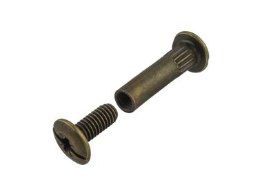 Zdjęcie: Złącze śrubowe fi-8 mm brąz 4 sztuki METRO