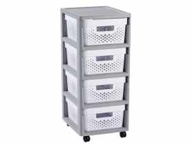 Regał ażurowy Infinity  4x11 L szaro-biały CURVER