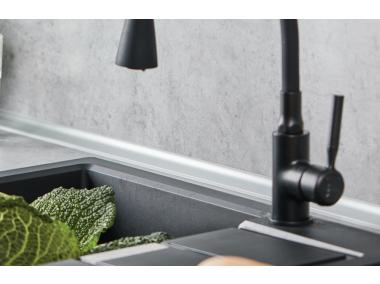 Zdjęcie: Listwa przyblatowa wklęsła szeroka BL 33 mm PVC 3 m Aluminium CEZAR