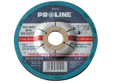 Zdjęcie: Tarcza do szlifowania metalu T27, 125x6.0x22A24R PROLINE
