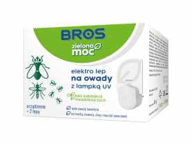 Lep na owady z lampką UV - urządzenie + 2 lepy BROS