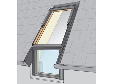Zdjęcie: Kołnierz do okien kolankowych EFS 0022E płaski dwa zestawy obok siebie, 94x140 cm VELUX