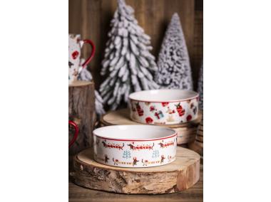 Zdjęcie: Miska dla psa 15x5 cm 460 ml dekoracja świąteczne jamniki ALTOM DESIGN