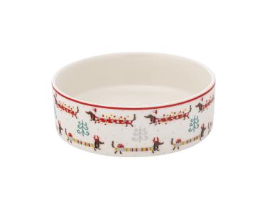 Zdjęcie: Miska dla psa 15x5 cm 460 ml dekoracja świąteczne jamniki ALTOM DESIGN