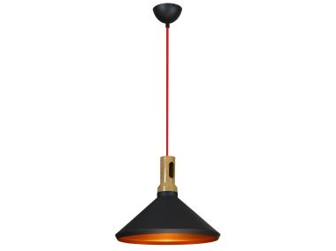 Zdjęcie: Lampa sufitowa wisząca Robinson 35 cm - 60 W czarny-złote wnętrze CANDELLUX