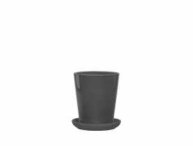 Donica szkliwiona mrozoodporna Irma 28x43 cm szary cementowy FLOWERPOT