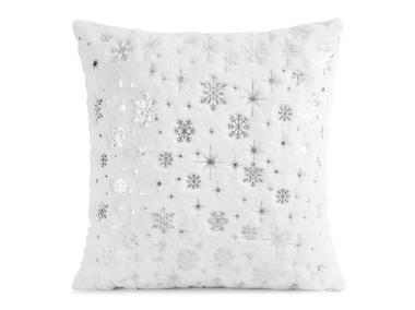 Zdjęcie: Poduszka świąteczna 45x45 cm biało-srebrna EUROFIRANY