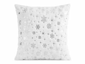 Poduszka świąteczna 45x45 cm biało-srebrna EUROFIRANY
