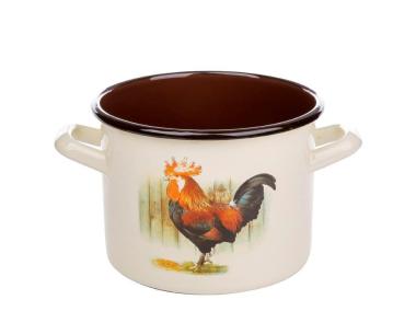 Zdjęcie: Garnek emaliowany Kokosz 18 cm - 3,4 L EMALIA PLESZEW