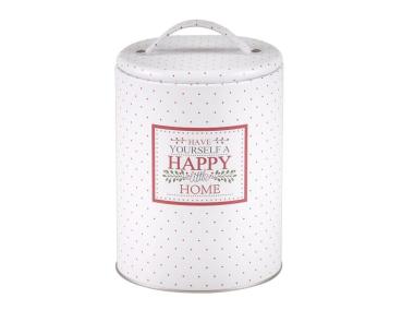 Zdjęcie: Puszka okragła Victoria Home z uchwytem 10,5x16 cm biała ALTOMDESIGN
