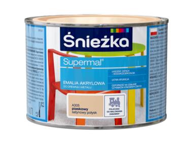 Zdjęcie: Farba emaliowo-akrylowa Supermal 0,4 L piaskowa ŚNIEŻKA