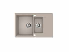 Zlewozmywak granitowy 780x500x215 mm piaskowy MILÓ