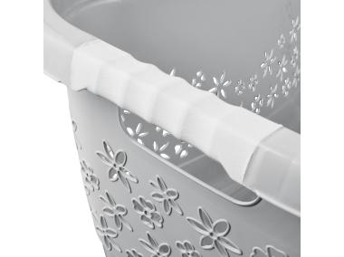 Zdjęcie: Kosz na pranie ergonomiczny z miękkimi uchwytami lasse 50 L nordic grey KEEEPER