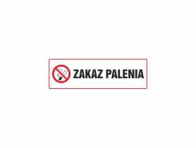 Oznaczenie "Zakaz palenia" 10x30 cm METRO
