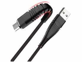 Kabel USB - micro USB wzmacniany czarny LB0152 LIBOX
