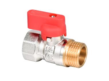 Zdjęcie: Zawór kulowy mini 1/2"WZ czerwony CALIDO
