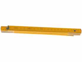 Miara składana drewniana 2 m, żółta TOP TOOLS