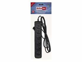 Przedłużacz 6gnu - 3m - czarny ACTION