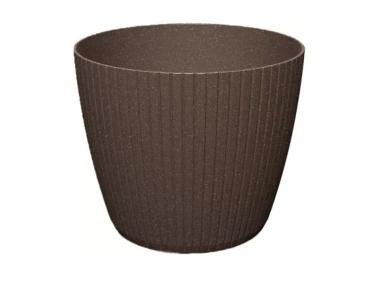 Zdjęcie: Doniczka Lamia Round Eco Wood kawa 38,5 cm PROSPERPLAST