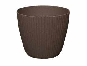Doniczka Lamia Round Eco Wood kawa 38,5 cm PROSPERPLAST