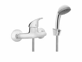 Bateria natryskowa z zestawem natryskowyn Perea chrom INVENA
