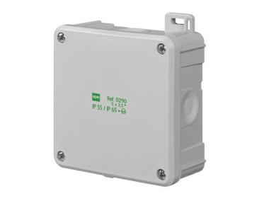 Zdjęcie: Puszka 2K 98x98x45 IP55/65 szara EPN