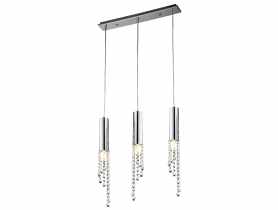 Lampa sufitowa wisząca Duero 3x3 W  LED chrom CANDELLUX