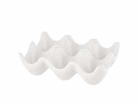 Tacka na 6 jajek porcelana kremowa ALTOMDESIGN