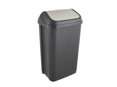 Zdjęcie: Kosz na śmieci z obrotową pokrywą Swantje 50 L grafit KEEEPER