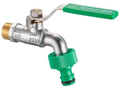 Zdjęcie: Zawór kulowy czerpalny 1/2" x szybkozłącze x 15 CALIDO