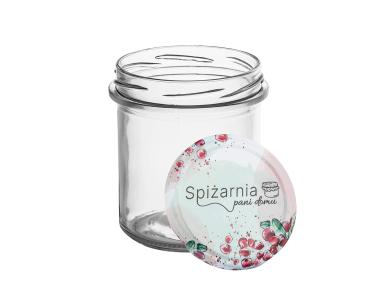 Zdjęcie: Komplet 6 słoików Spiżarnia Pani Domu 350 ml z zakrętką fi 82 6-zaczepową ALTOM DESIGN