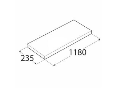 Zdjęcie: Półka samowisząca FSG 1180x235 mm biały wysoki połysk VELANO