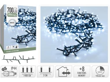 Zdjęcie: Łańcuch świetlny sznurowy 14 m 700 led biały KOOPMAN