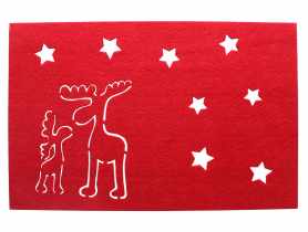 Podkładka stołowa Łosie 40x30 cm czerwony UNIGLOB