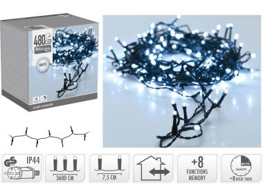 Zdjęcie: Łańcuch świetlny 36 m 480 led biały KOOPMAN