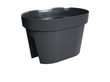 Zdjęcie: Doniczka Lofly Railing Basic antracytowy 40 cm PROSPERPLAST