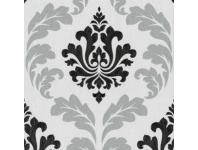 Tapeta flizelinowa Ornament czarno-srebrna 53 cm x 10 m POLAMI