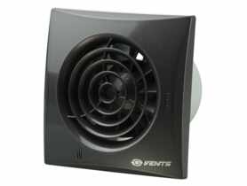 Wentylator osiowy 100 mm z timerem cichy, czarny VENTIKA