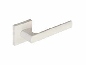 Klamka wewnętrzna Unico DH-40 szyld dzielony kwadratowy biały matowy GAMET