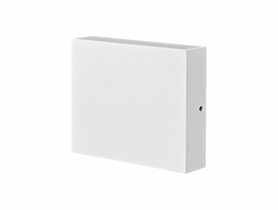 Kinkiet aluminiowy Chicago kwadrat podwójny biały POLUX