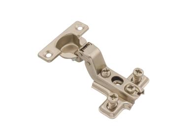 Zdjęcie: Zawias meblowy puszkowy 26 wygięty 15 drzwi wpuszczane + prowadnik METRO