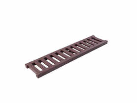 Odwodnienie liniowe krata brąz PVC A 15, 500x126x20 mm ZMM MAXPOL
